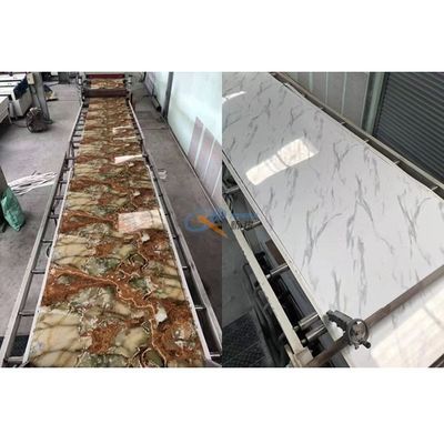 folha artificial de revestimento UV do mármore do PVC de 1220mm que faz a máquina