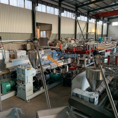 linha oca único parafuso da produção do molde da construção dos PP do polipropileno de 18mm